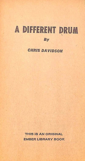 "A Different Drum" 1967 DAVIDSON, Chris