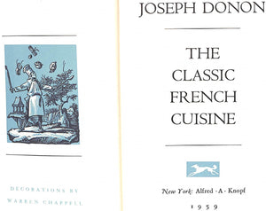 "The Classic French Cuisine: A Complete Cook Book for Americans" DONON, Joseph (SOLD)