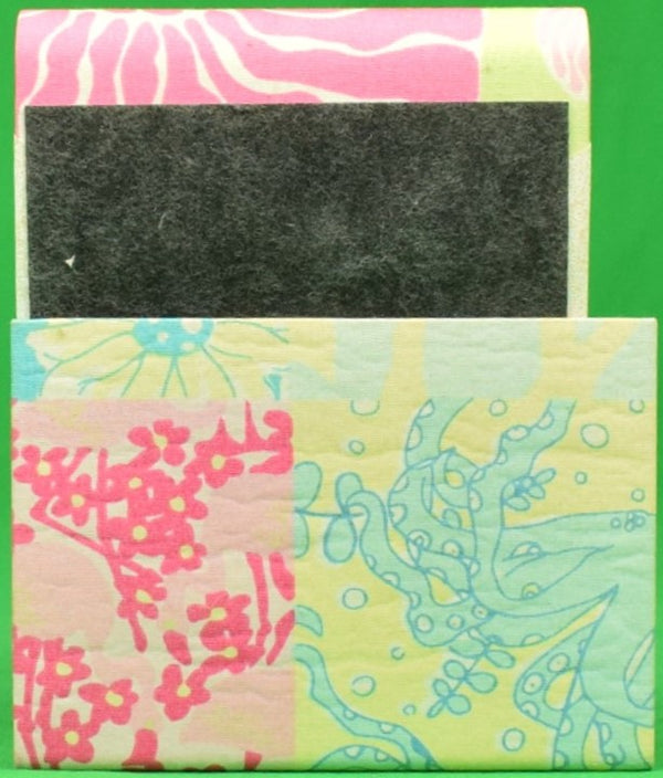 Lilly Pulitzer Notepad & Patch Fabric Panel Letter Holder