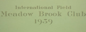 International Field Meadow Brook Club 1939 Gouache; Hand-Colored Aquatint by Paul Brown