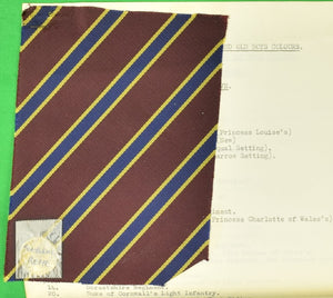 "Regimental Club & Old Boys' Colours" 1959 Welch, Margetson Tie Swatch Catalogue (SOLD)