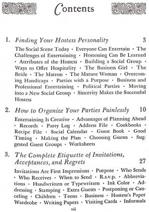"All About Entertaining: Everything You Need To Know To Have A Fabulous Social Life" 1966 CORINTH, Kay and SARGENT, Mary