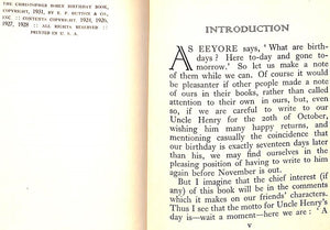 "The Christopher Robin Birthday Book" 1931 MILNE, A.A.