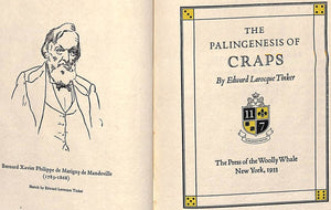 "The Palingenesis Of Craps" TINKER, Edward Larocque