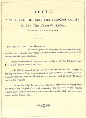 "An Account of The Wedding Gift and Address Presented by The Clan Campbell"