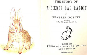 "The Story Of A Fierce Bad Rabbit" POTTER, Beatrix
