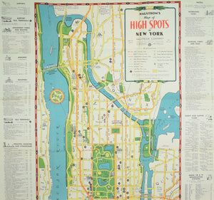 "Hagstrom's c1960 Map of High Spots in New York"