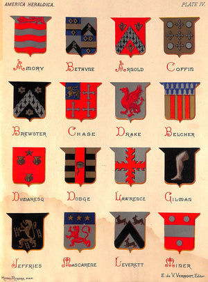 "America Heraldica: A Compilation Of Coats Of Arms Crests And Mottos" Vermont, E. De V.