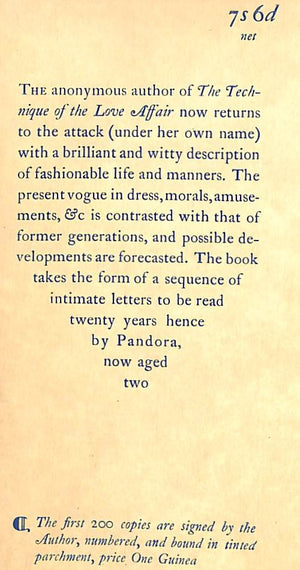 "Pandora's Letter Box: a Discourse on Fashionable Life" MOORE, Doris Langley