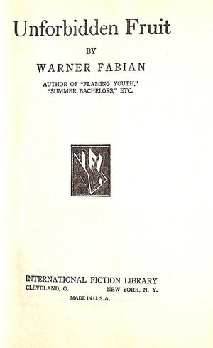 "Unforbidden Fruit" 1928 FABIAN, Warner