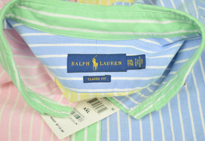 "Ralph Lauren OCBD Fun Stripe Shirt" Sz: XXL (New/ Old Deadstock w/ RL Tag!)