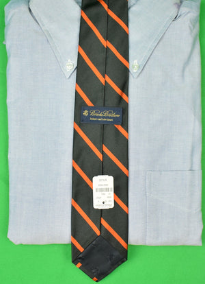 Brooks Brothers Orange/ Black Repp Stripe Silk Tie (New w/ BB Tag!) (SOLD)