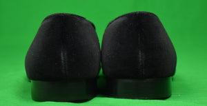 "Peal & Co x Brooks Brothers Black Velvet Slippers Made In England w/ BB Logo" Sz: 9.5D (DEADSTOCK) (SOLD)