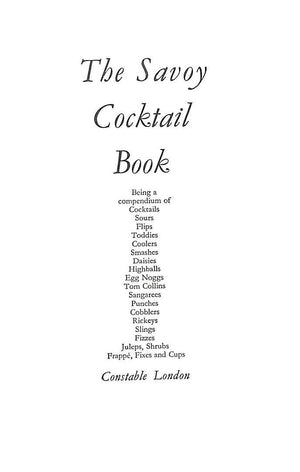"The Savoy Cocktail Book" 1965 CRADDOCK, Harry