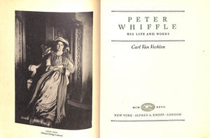 "Peter Whiffle: His Life And Works" 1927 VAN VECHTEN, Carl