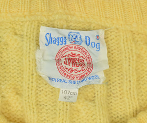 "J. Press Shaggy Dog Yellow Cable Crew Neck Sweater" Sz: 42 (SOLD)