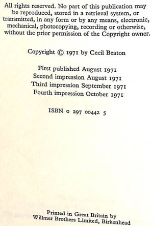 "My Bolivian Aunt: A Memoir" 1971 BEATON, Cecil