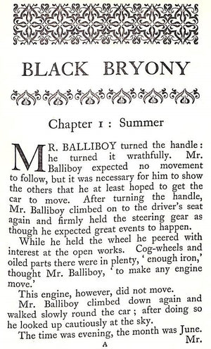 "Black Bryony" 1923 POWYS, T.F.