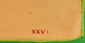 The "21" Club Lime & Peach Silk Scarf w/ Jockey Logo XXVI