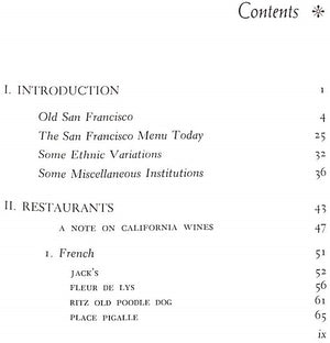"A Cook's Tour of San Francisco: The Best Restaurants And Their Recipes" (SOLD)