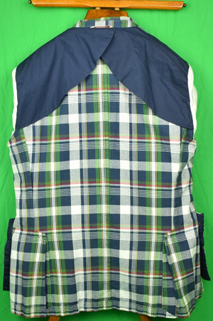 Brooks Brothers Red Fleece Green/ Navy Madras Plaid Sport Jacket Sz: 42R (New w/ BB $398 Price Tag!) (SOLD)