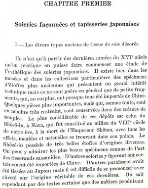 "Tapisseries et Soieries Japonaises" HENRY, Charles Arsene [Ambassadeur de France] (SOLD)