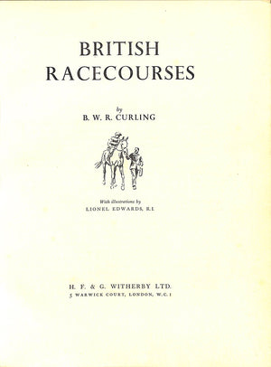 "British Racecourses" 1951 CURLING, B.W.R.