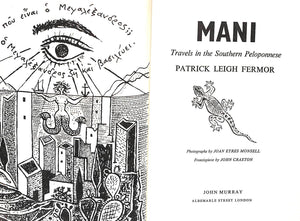 "Mani: Travels In The Southern Peloponese" 1958 LEIGH FERMOR, Patrick