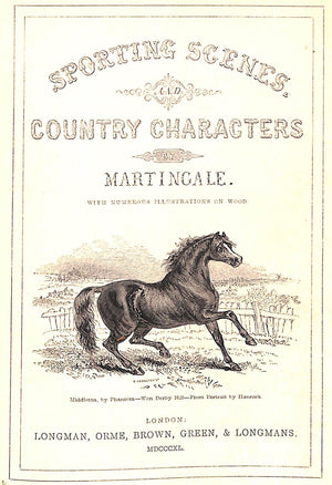 "Sporting Scenes And Country Characters" MARTINGALE