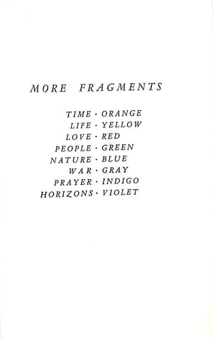 "More Fragments" 1947 WEYERHAEUSER, Carl A.