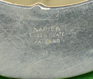 Pair x Napier Silver Plate Jockey Cap Jigger Cups