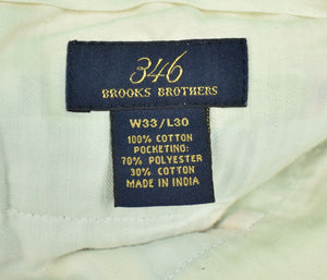 Brooks Brothers "346" Patch Chambray/ Madras Trousers Sz: W33