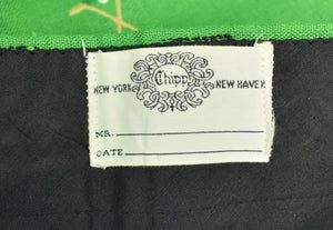 "Chipp Irish Moygashel Green Linen Trousers w/ Embroidered X'd Golf Clubs" Sz: 40