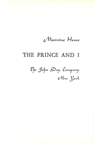 "The Prince And I" HOWE, Marvine