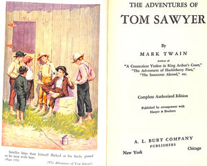 "The Adventures Of Tom Sawyer" 1920 TWAIN, Mark