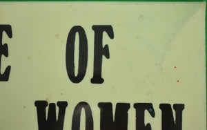Abercrombie & Fitch "Beware Of Strange Women" Enamel Sign Made In England (SOLD)