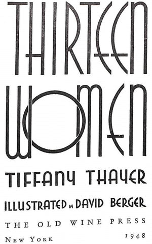 "13 Women" 1948 THAYER, Tiffany (SOLD)