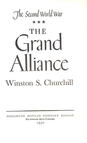 "The Second World War: Volumes I - VI" 1948 CHURCHILL, Winston S.