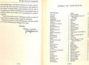 "The Bon Vivant's Companion Or How To Mix Drinks" 1948 ZABRISKIE, George A. (SOLD)