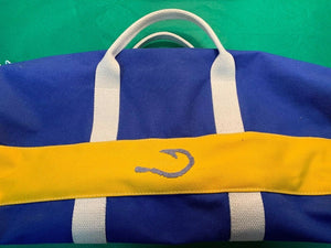 Ltd Edition Tucker Blair Angler's Canvas Duffle Bag w/ Needlepoint Sailfish & Hook (SOLD)