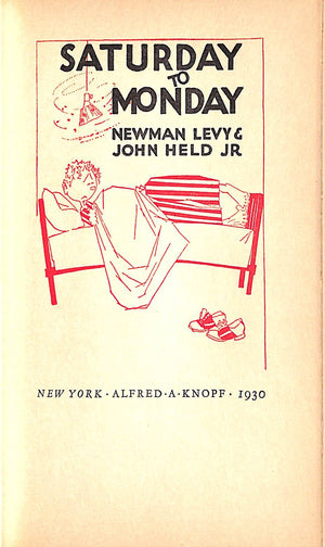 "Saturday to Monday" 1930 LEVY, Newman & HELD, John Jr.