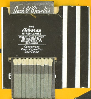 "Jack & Charlie's "21" Club c1940s Matchbook w/ Card Insert" (DEADSTOCK)