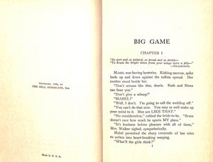 "Big Game: A Story Of The Girl Of Today & The Game Of Love" 1928 HURST, Vida