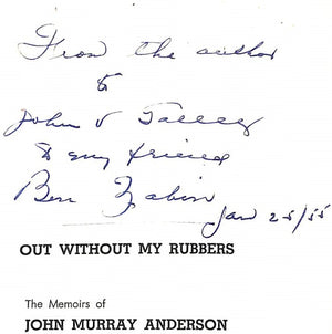 "Out Without My Rubbers: The Memoirs Of John Murray Anderson"