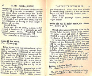"Paris Restaurants ("Le Guy Du Gourmand A Paris")" 1929 "ROBERT-Robert"