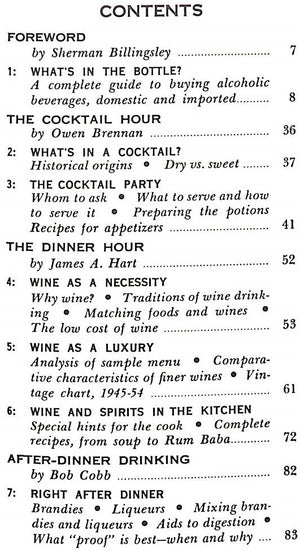 "What, When, Where, and How to Drink" 1955 WILLIAMS, Richard L. and MYERS, David