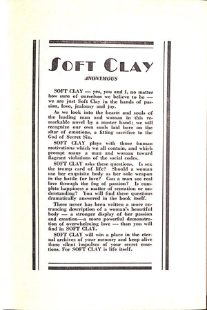 "Soft Clay" 1934 ANONYMOUS
