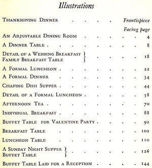 "Table Setting And Service For Mistress And Maid" 1934 LUTES, Della Thompson