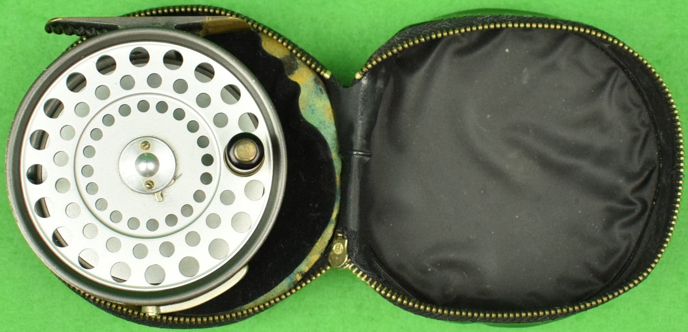 abercrombie and fitch fly reel "Hardy Husky Wide Drum c1960s Fly-Fishing Reel Silent Check For Abercrombie & Fitch 'Husky' c1960s Fishing Reel" (In Box w/ Leather Pouch)