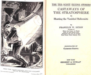 "Castaways Of The Stratosphere" 1935 DIXON, Franklin W.